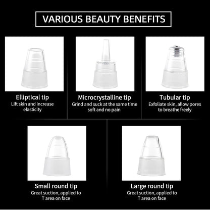 Vacuum Nose Blackhead Remover Facial Suction Cleaner Pimple & Dead Skin Extractor