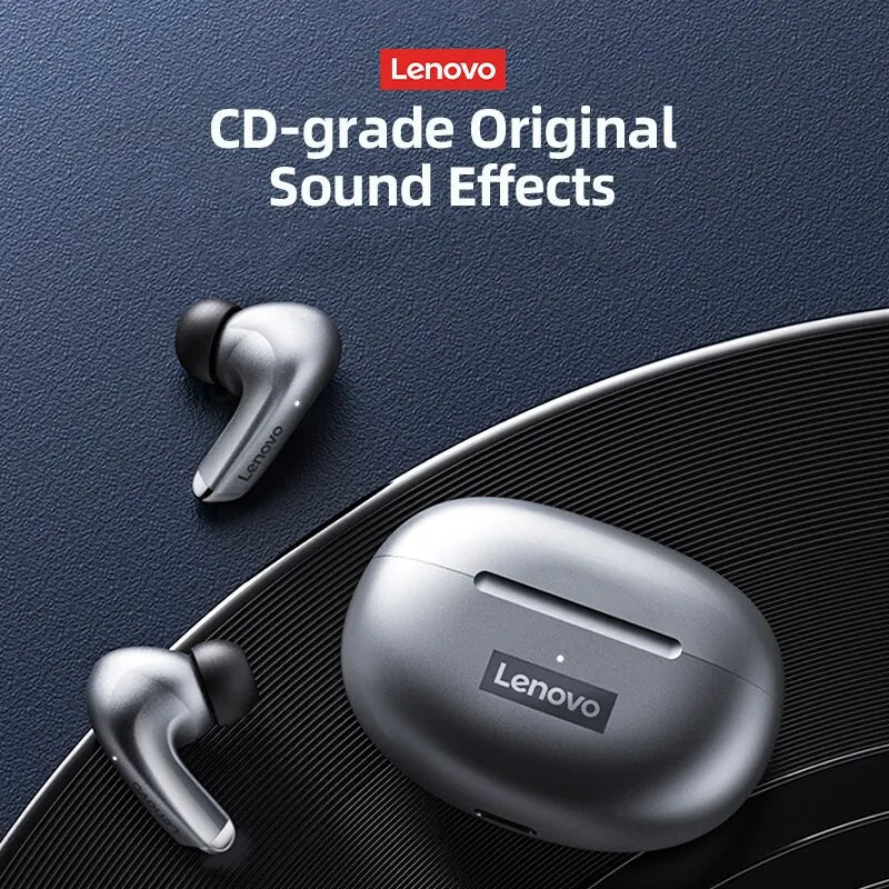 Lenovo LP5 Wireless Bluetooth Earbuds - HiFi Music, Sports Waterproof Headset with Mic for Business & Everyday Use