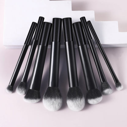 8pcs Portable Makeup Brush Set – Multifunctional Plastic Brushes for Daily Use