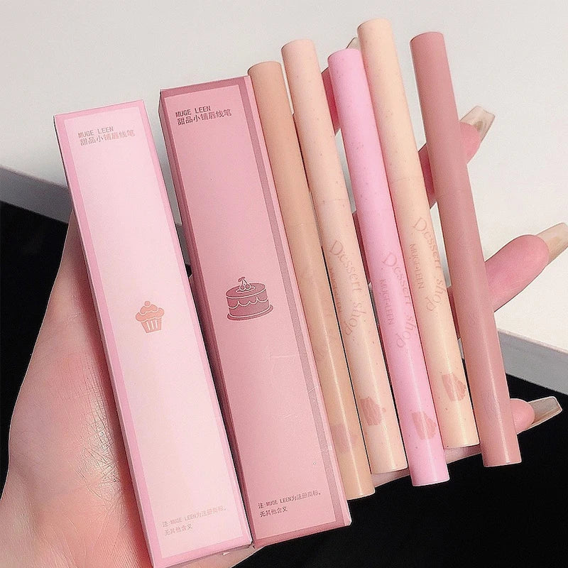 Dessert Lip Liner – Automatic Rotating Waterproof & Long-Lasting Lipstick Pen
