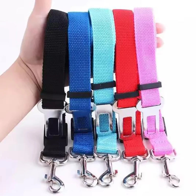 New Dog Car Seat Belt Safety Protector Travel Accessories Leash Collar Breakaway Solid Car Harness
