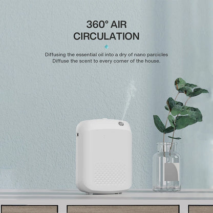 Wall Mounted Room Fragrance Diffuser - Bluetooth Air Freshener with Built-in Fan for Home and Hotel