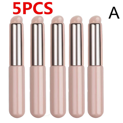Silicone Lip Brush with Cover - Soft Round Head Concealer & Lipstick Makeup Brush