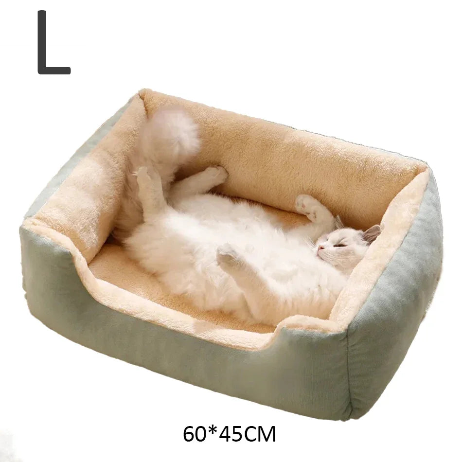 Cat Bed Cushion for Pets Kitten & Dog House Supplies Basket Habitat Accessories