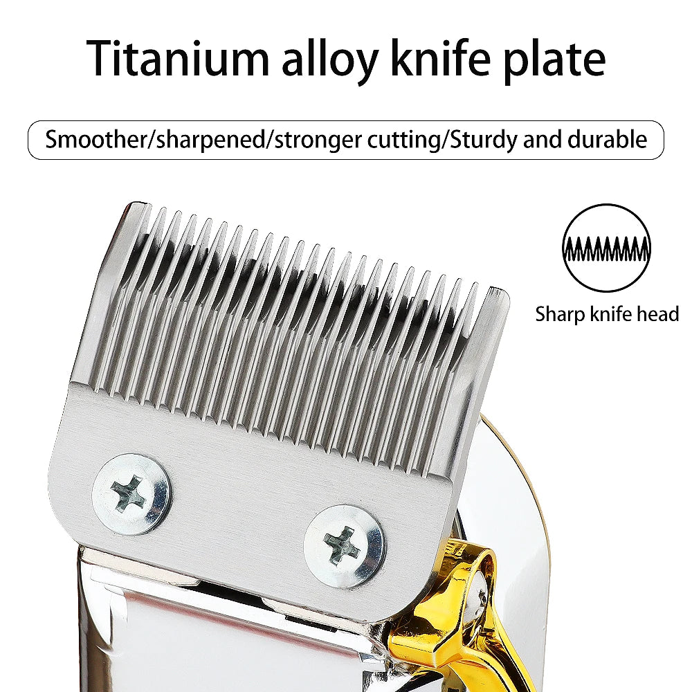 HIENA Professional Barber Hair Clippers Set with Beard Trimmer & Adjustable Steel Blade Hair Cutting Machine