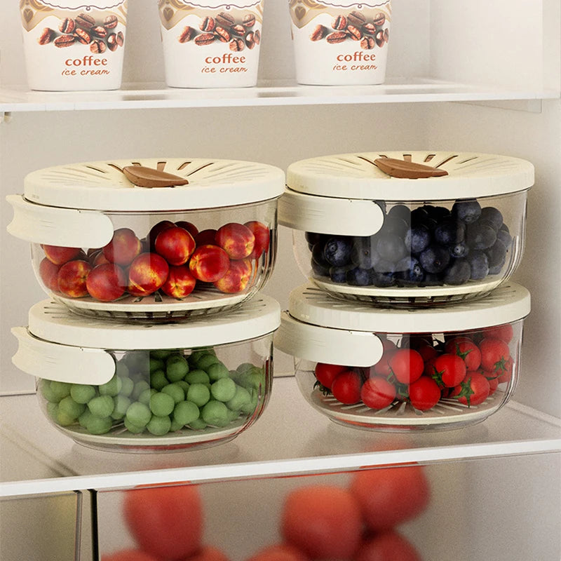 2 In 1 Drainer And Strainer Multi-function Basket With With Lid