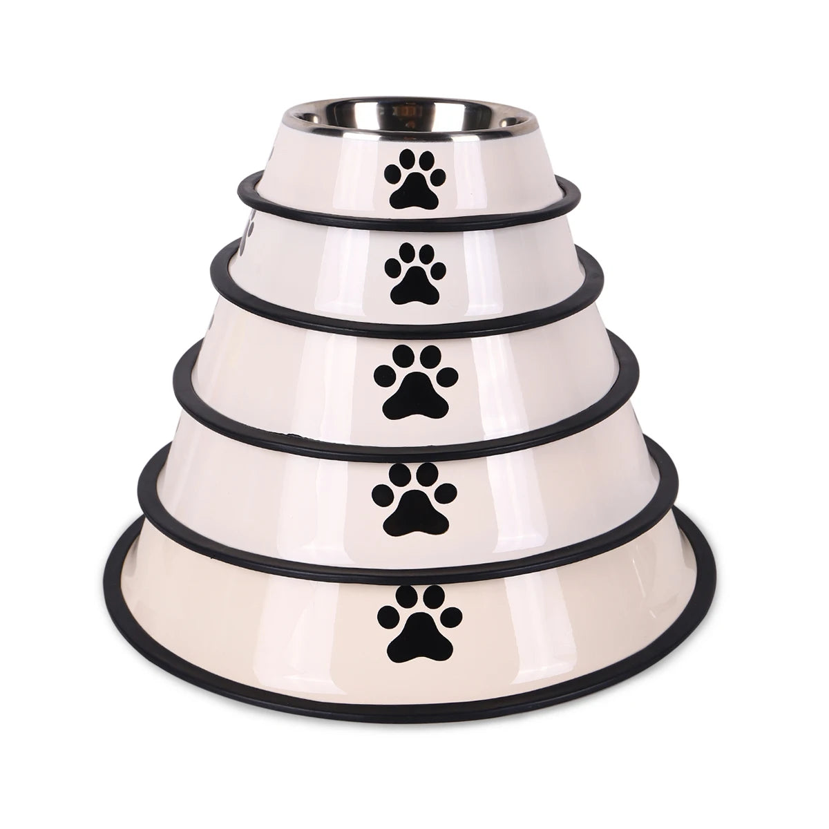 Stainless Steel Anti-Fall Pet Bowl – Cat & Dog Food Bowl, Multi-Specification
