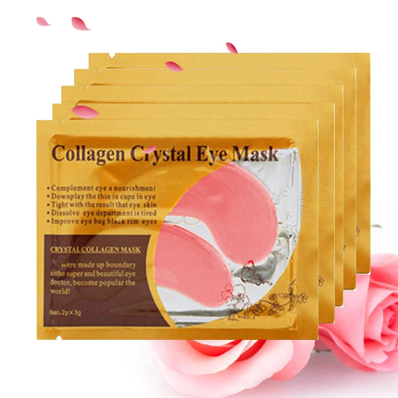 Gold Collagen Crystal Eye Mask - Firming & Moisturizing Eye Patches (5/10/20/30 Pairs)