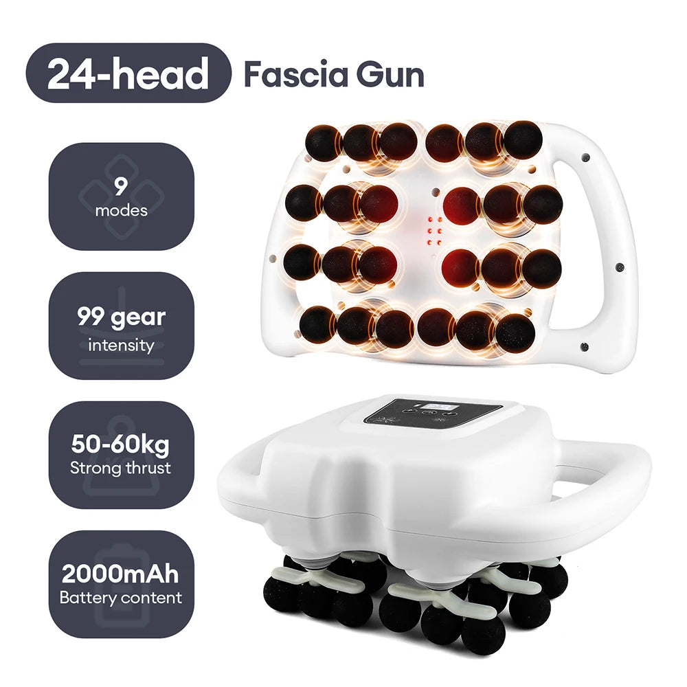 42-Head Fascia Gun High-Frequency Vibration Body Massager for Neck, Back & Waist Relief