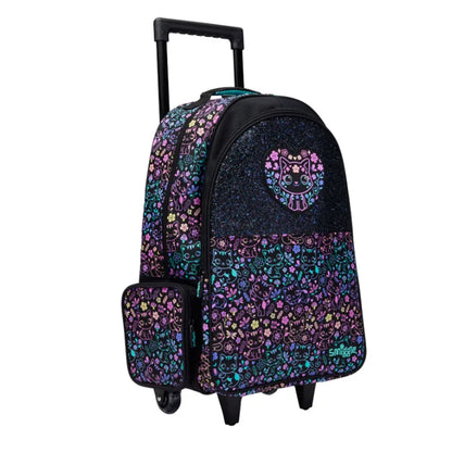 New Original Australia Smiggle Schoolbag for Girls with Black Cat Flower Lunch Bag & Pencil Case