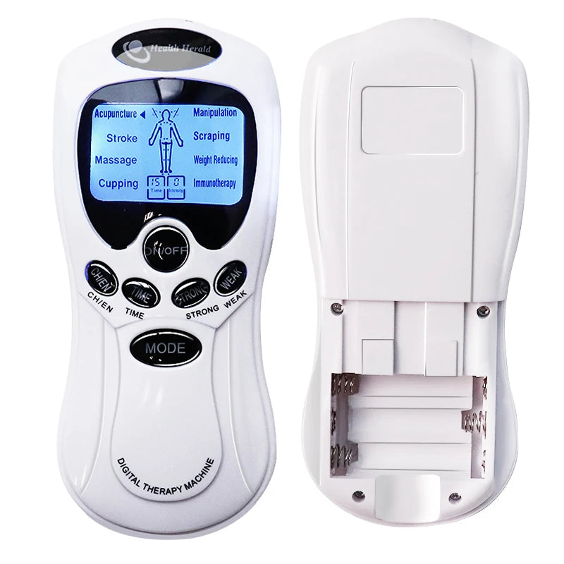 Electric Dual Output TENS Massage Machine - EMS Muscle Stimulator & Full Body Pulse Acupuncture Massager