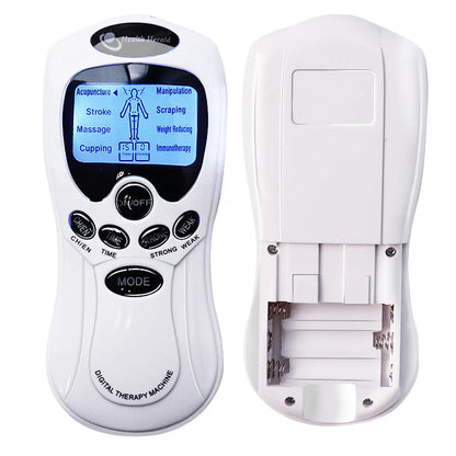 Electric Dual Output TENS Massage Machine - EMS Muscle Stimulator & Full Body Pulse Acupuncture Massager