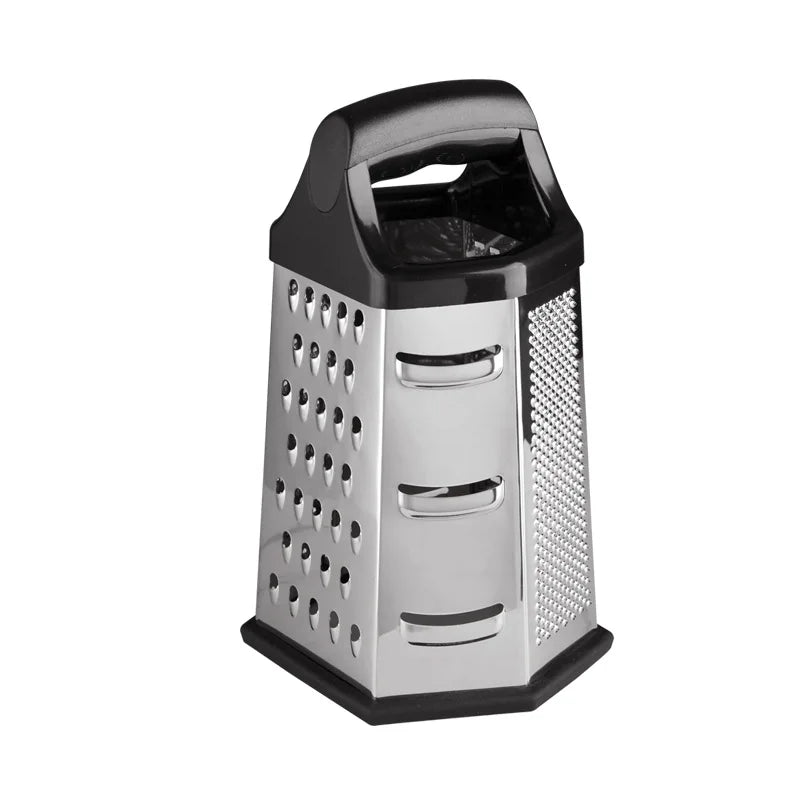 Multifunctional 6-Sided Stainless Steel Box Grater for Vegetables & Cheese