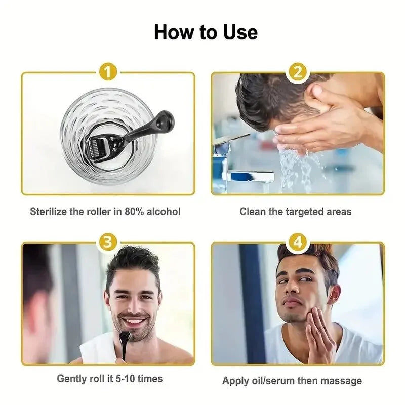 Microneedle Derma Roller - Microneedling Tool for Skin, Facial, Hair & Beard Care (For Women & Men)