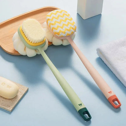 Loofah Back Scrubber Long Handle Body Brush with Soft Mesh Sponge for Exfoliating Massage