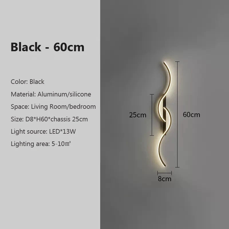 Modern LED Wall Lamp - Minimalist Bedside & Living Room Strip Sconce Indoor Lighting Fixture