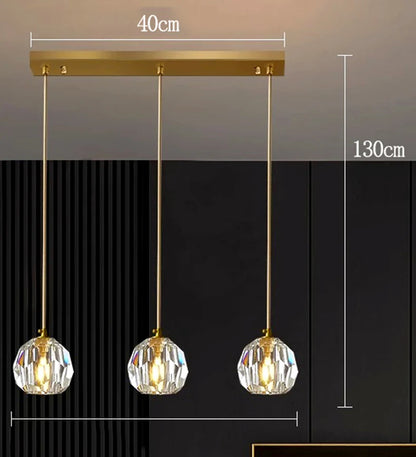 Modern Glass Pendant Lights, LED Ceiling Lamp & Hanging Chandelier for Dining Room