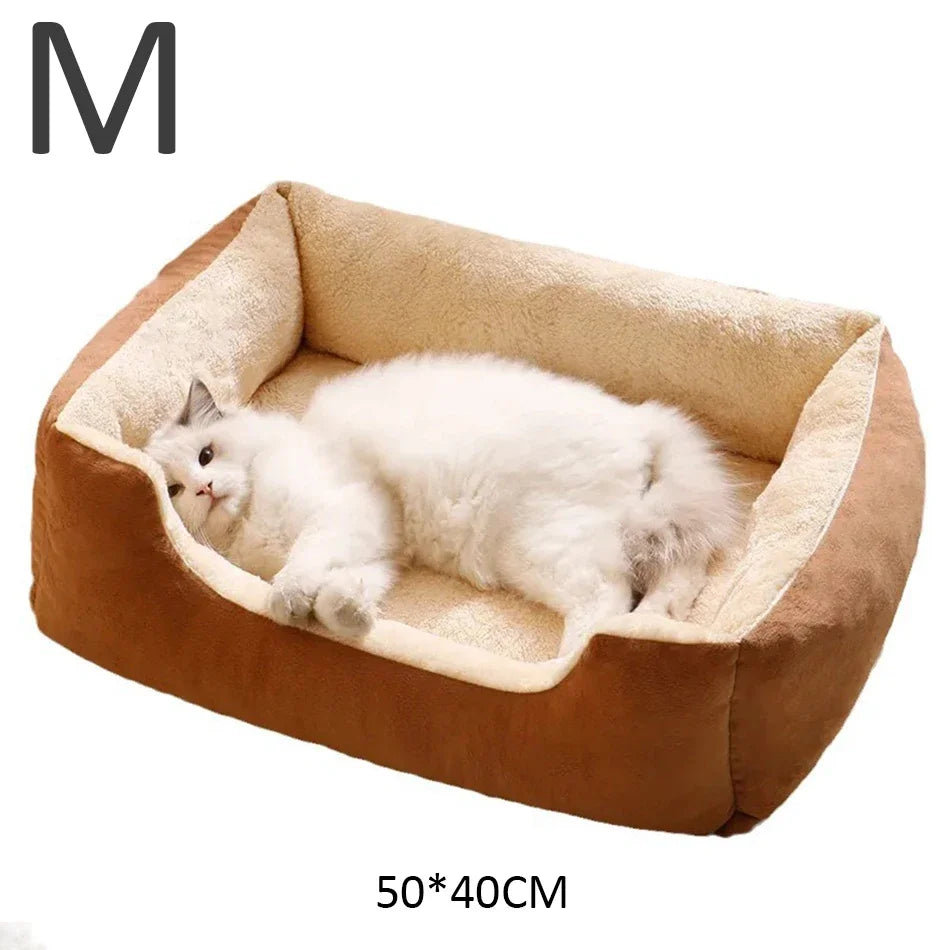 Cat Bed Cushion for Pets Kitten & Dog House Supplies Basket Habitat Accessories