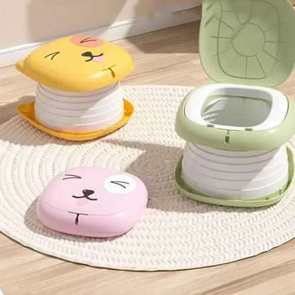 Portable Folding Toilet for Kids, Travel Potty for Car, Camping, Indoor & Outdoor Use