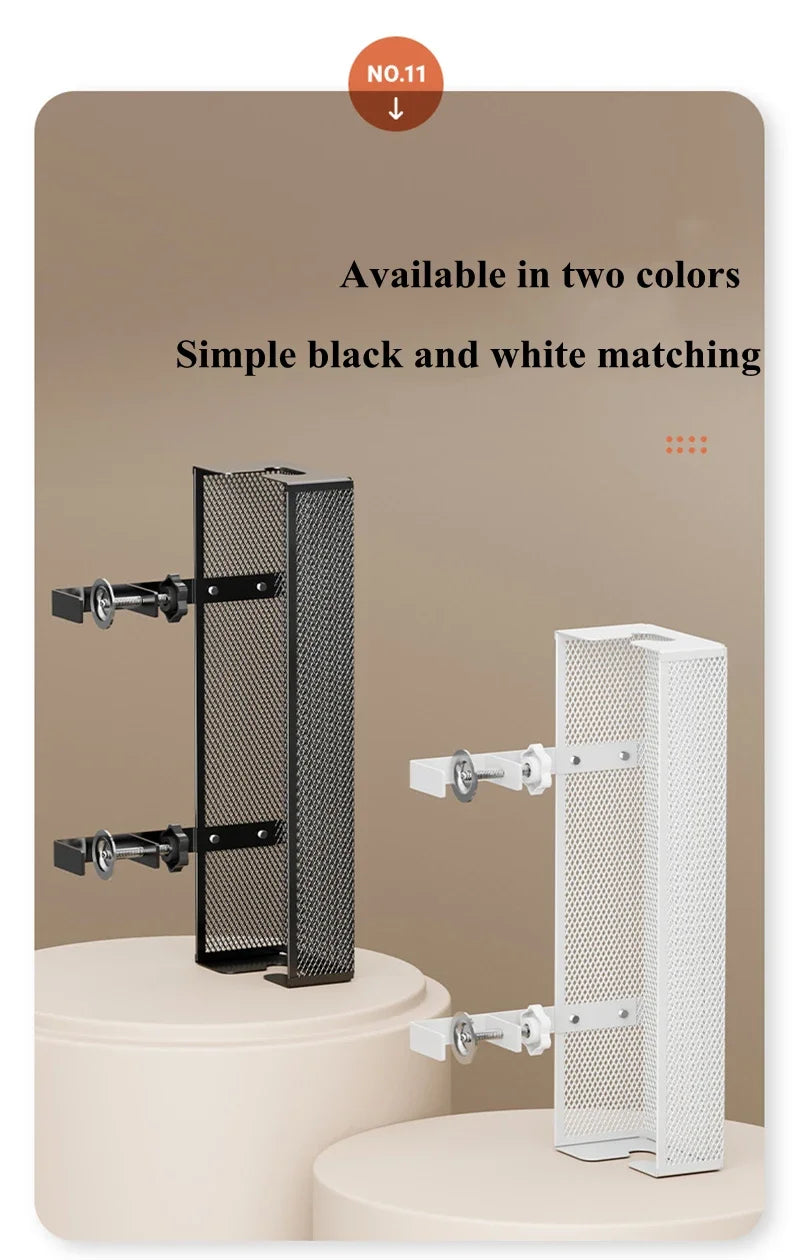 Under Desk Cable Management Tray - No Drill Steel Wire Organizer for Desk & Rack