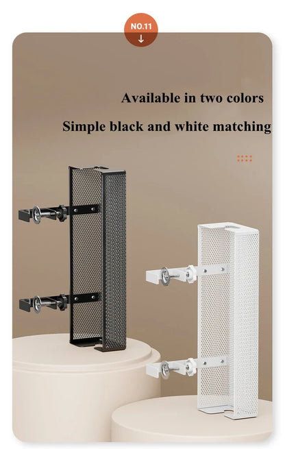 Under Desk Cable Management Tray - No Drill Steel Wire Organizer for Desk & Rack