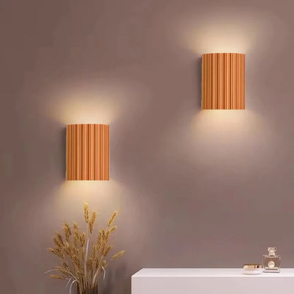 Macaron LED Wall Lamp - Resin Luxury Sconce for Living Room, Bedside & Hallway Decor