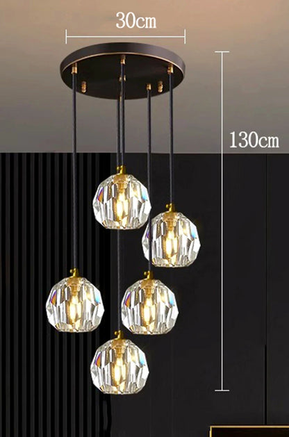 Modern Glass Pendant Lights, LED Ceiling Lamp & Hanging Chandelier for Dining Room
