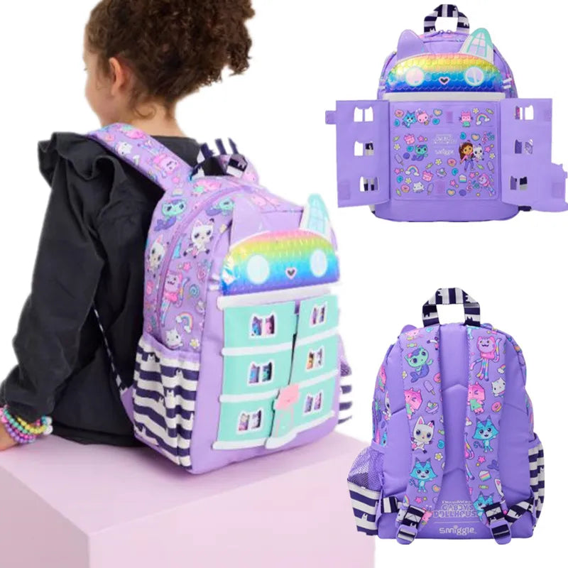New Australia Genuine Smiggle School Bag Set for Girls with Pencil Box, Water Cup & Meal Bag
