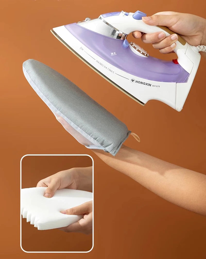 Washable Mini Ironing Board with Anti-Scald Gloves & Heat-Resistant Pad Cover