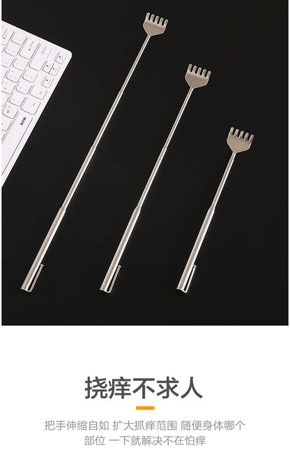 Portable Extendable Back Scratcher Stainless Steel Telescoping Itch Relief Tool