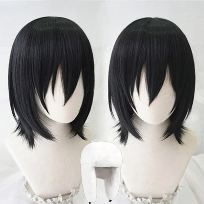 Anime Fyodor Dostoevsky Cosplay Wig - Bungo Stray Dogs Short Black Heat-Resistant Synthetic Hair