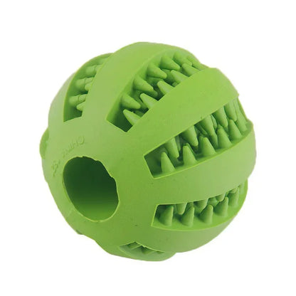 Dog Toy Ball Nontoxic Bite-Resistant Chew Ball for Dogs & Puppies Food Treat Feeder & Tooth Cleaning