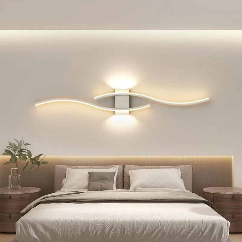 Modern LED Wall Lamp - Long Strip Decorative Lighting for Bedroom, Living Room & TV Background