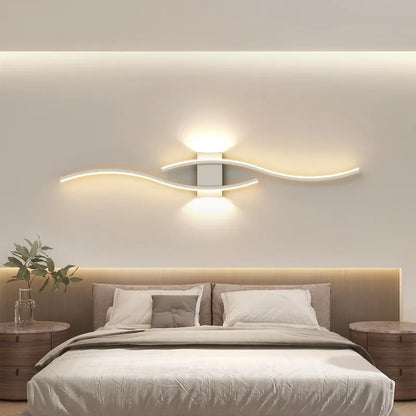 Modern LED Wall Lamp - Long Strip Decorative Lighting for Bedroom, Living Room & TV Background