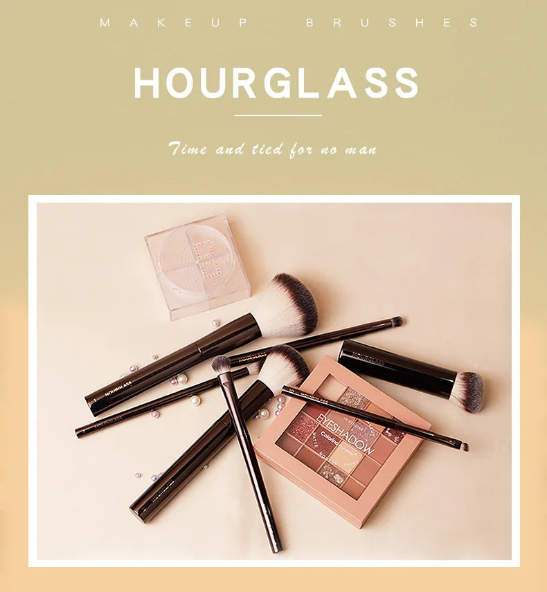 Hourglass Makeup Brush Set – Powder, Foundation, Concealer, Lip, Blusher, Bronzer & Eyeshadow Brushes