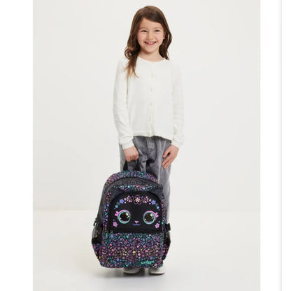 New Original Australia Smiggle Schoolbag for Girls with Black Cat Flower Lunch Bag & Pencil Case