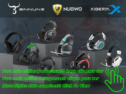 BINNUNE BG02 Gaming Headset with Mic for PS4/PS5/Xbox Series/One, PC, Switch Wired Gaming Headphones