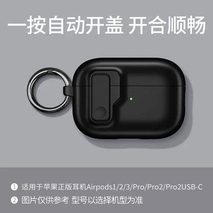 Protective Case for AirPods 4 - Luxury Shockproof Cover with Hook for AirPods Pro 2 & 3