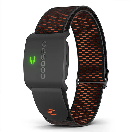 COOSPO HW9 Armband Heart Rate Monitor with HR Zones/Calories, HRM Sensor, BLE5.0 ANT+ for Fitness, Cycling, Peloton, Zwift, Wahoo