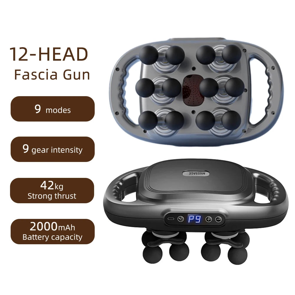 42-Head Fascia Gun High-Frequency Vibration Body Massager for Neck, Back & Waist Relief