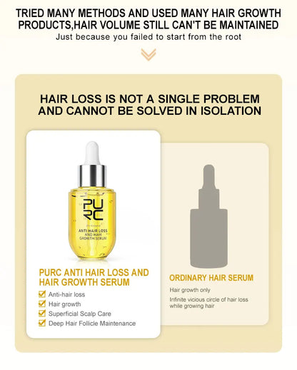 PURC Hair Growth Serum for Thinning Hair Loss Treatment Fast Regrowth Oil for Men & Women Hair Care