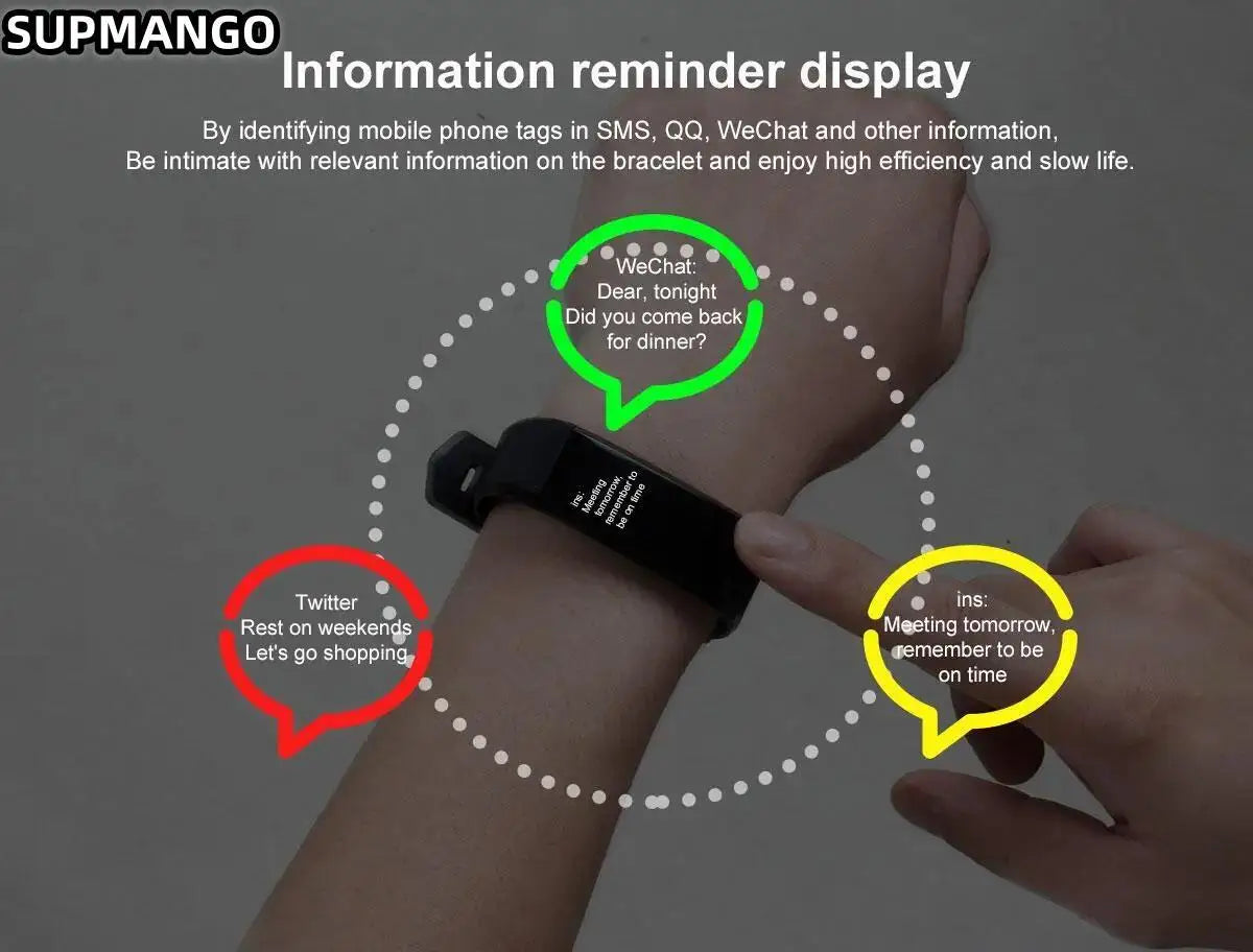 115Plus Sports Fitness Tracker Watch, Waterproof Smart Bracelet for Men and Women, Intelligent Activity Monitor