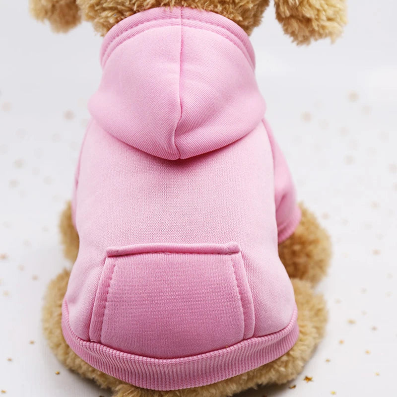 Fashion Dog Hoodie – Warm Autumn & Winter Small Pet Clothes, Thickened Two-Legged Sweater