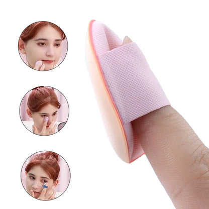 5/10Pcs Mini Finger Puff – Air Cushion Powder Sponge for Foundation & BB Cream Application