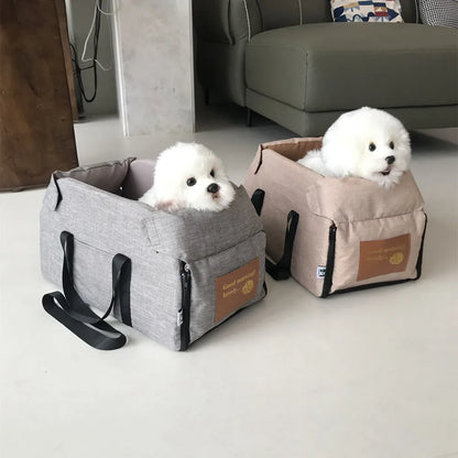 Portable Dog Car Seat Bed – Safety Travel Carrier for Small Dogs & Cats