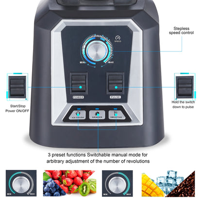 BioloMix Automatic Smoothie Blender 2L, BPA Free, Food Mixer & Ice Crusher
