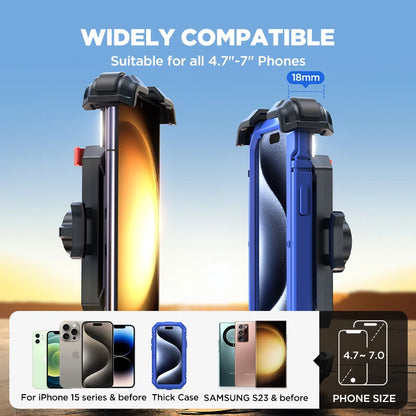 Joyroom Motorcycle Phone Mount - Upgraded Ultra-Stable Bike Holder for Handlebar, Scooter, and Bicycle Clamp