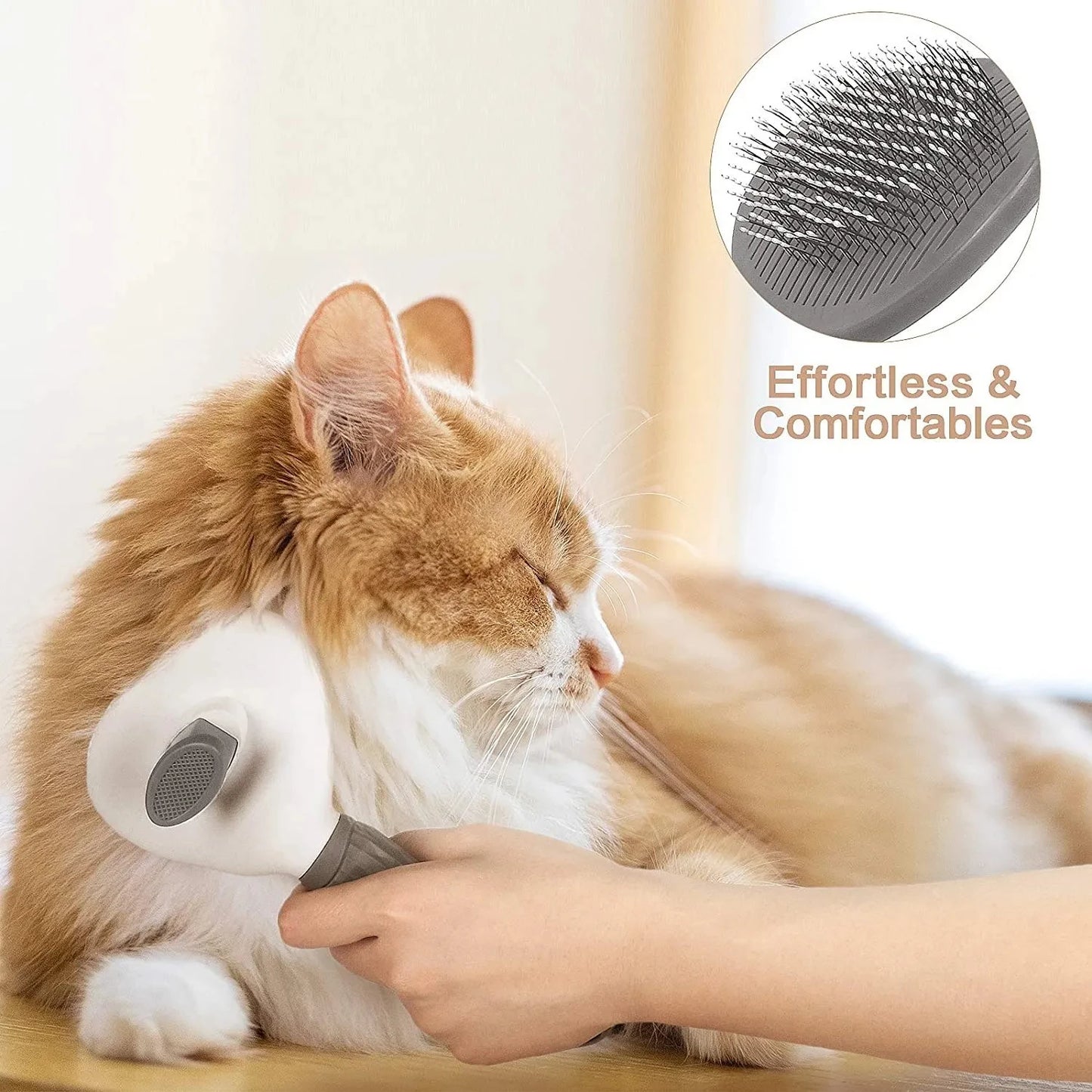 Self-Cleaning Pet Brush Hair Remover Comb for Dogs & Cats Dematting Grooming Tool Accessories