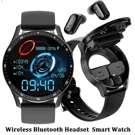 X7 2-in-1 Smart Watch with Earbuds, TWS Bluetooth Earphones, Heart Rate & Blood Pressure Monitor, Fitness Sport Watch