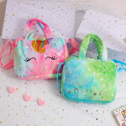 Cartoon Embroidered Satchel Bag